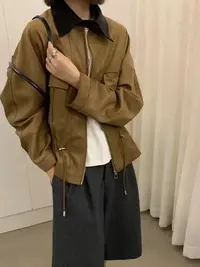 88162-3752 秋季翻领法式休闲潮流风衣外套