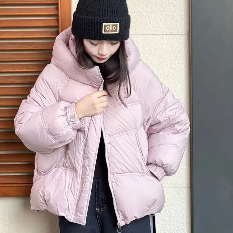 衣念染染❤️韩版连帽短款冬季新款加厚宽松保暖白鸭绒外套