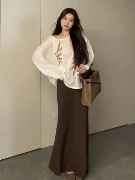 贵气感御姐穿搭气质轻奢高级感女人味巨好看防晒罩衫半身裙套装秋