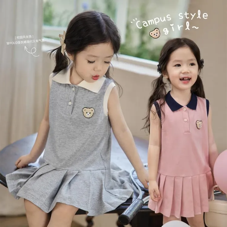 女童连衣裙夏装2024新款洋气儿童公主裙女宝宝夏季小女孩PoLo裙子