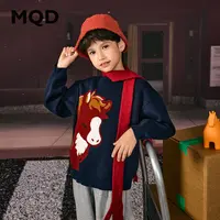【拜年服】MQD男童25冬新款马年提花半高领毛衣9654W0797