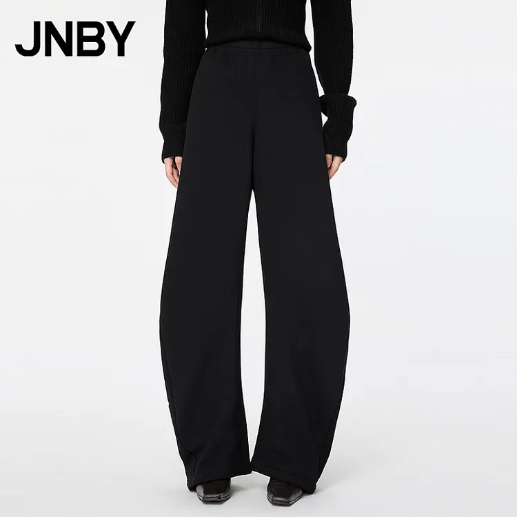 JNBY/江南布衣冬休闲裤棉质弯刀卫裤加绒毛圈布香蕉裤5OBE13180