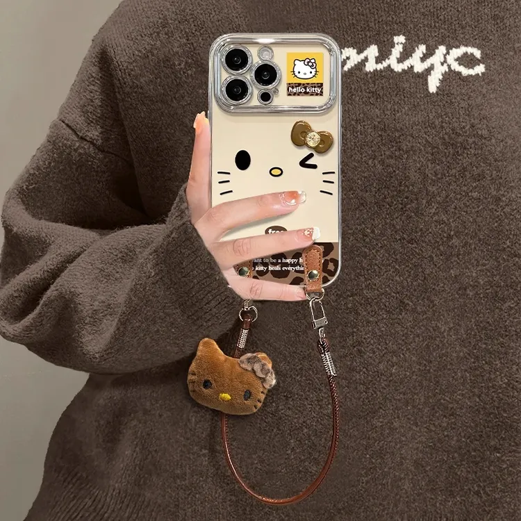 豹纹凯蒂猫适用闺蜜iPhone16苹果13新款手机壳17promax爆款15潮78