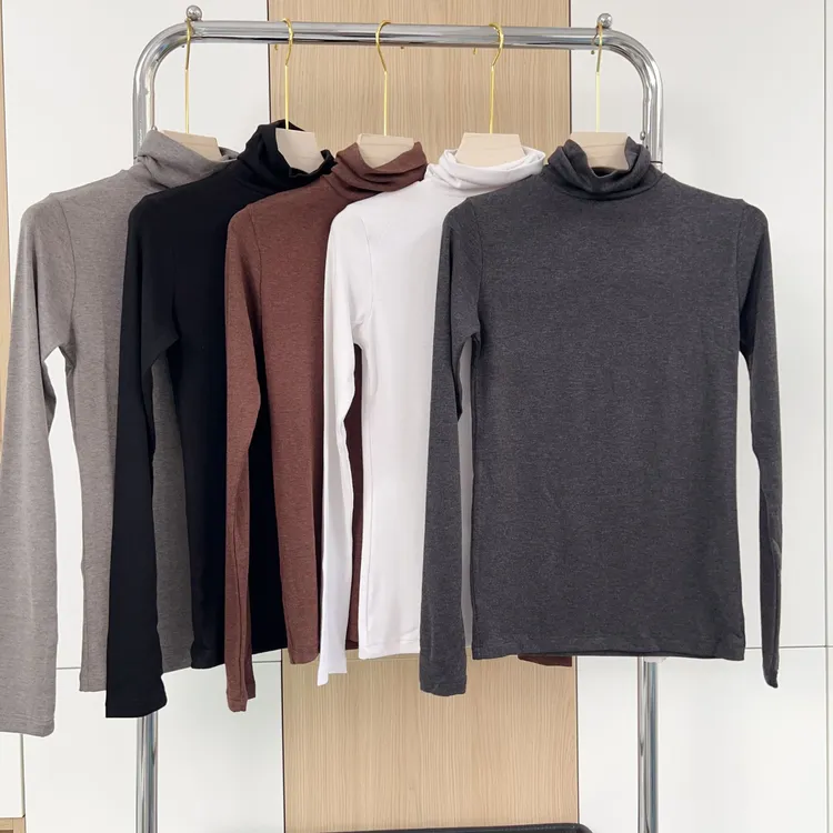 Uboro./语柏尚品高领修身打底衫女春秋冬内搭长袖韩版针织62260