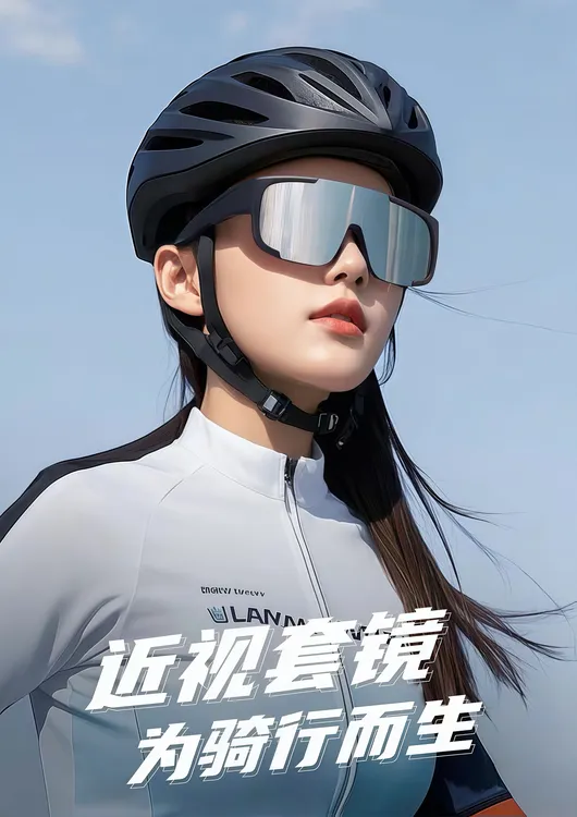 男女通用户外登山公路车骑行防风沙防紫外线可套近视的太阳护目镜
