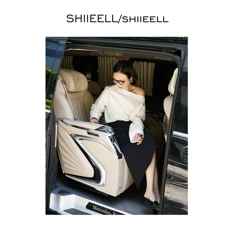 SHIIEELL高智感优雅一字肩分割线白色气质时尚棉质长袖衬衫Z5017