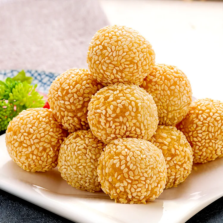芝麻球早餐半成品麻团豆沙馅麻球麻圆油炸小吃酒店火锅店商用食品