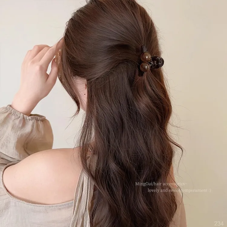 短发刘海夹发量少专用抓夹前额侧边发夹女2025高端小夹子半扎发饰