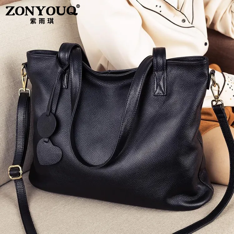 紫雨琪新款托特包大容量通勤女士时尚手提包腋下单肩斜挎大包女包