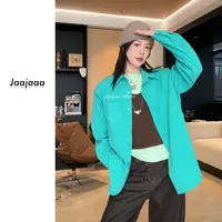 Jaajaaa森屿未央  秋季时尚小众原创设计百搭纯色衬衫长袖/CAAAF