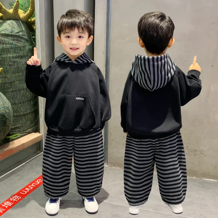 男童卫衣套装秋装2025新款酷帅儿童春秋款男孩运动洋气帅气潮时髦