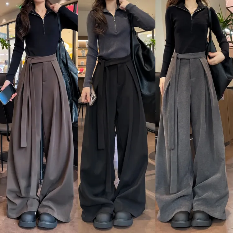 现货10188阔腿裤女春季新款直筒宽松显瘦西裤休闲裤运动裤牛仔裤