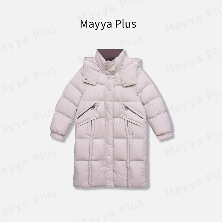 【北极暖炉】Mayya Plus麦芽定制气质显瘦流光风长羽绒服32547057