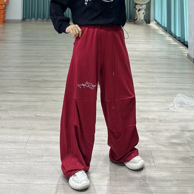 CX-8193 秋季厚款复合棉亮晶晶款伞兵裤