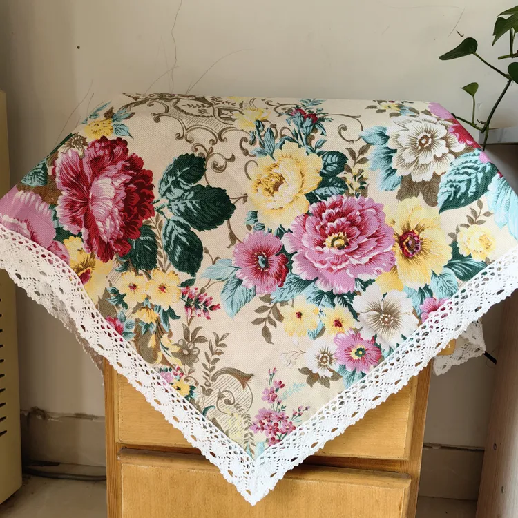 正方形万能防尘盖布巾加厚帆布可定制多用欧式布艺盖巾打印机厨房