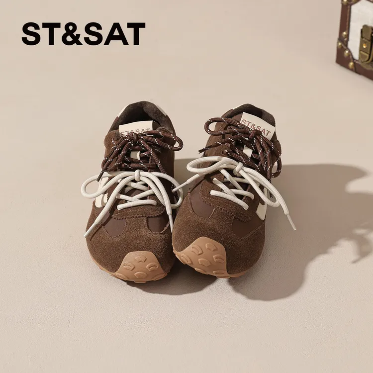 星期六小众复古德训女鞋2025新款加绒休闲棉鞋百搭阿甘运动鞋女款