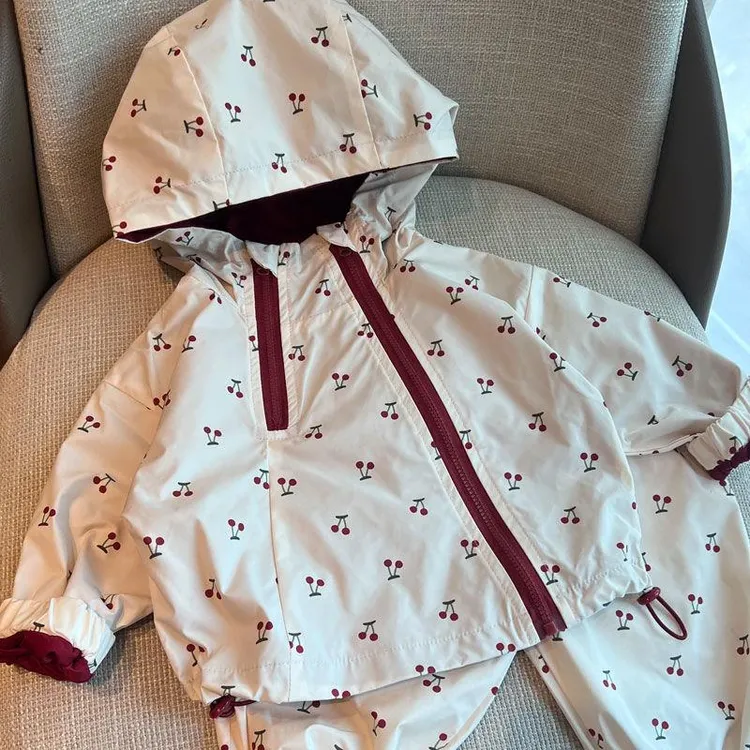 2025新款童装男童春秋冲锋衣套装儿童运动服两件套宝宝春秋季外套