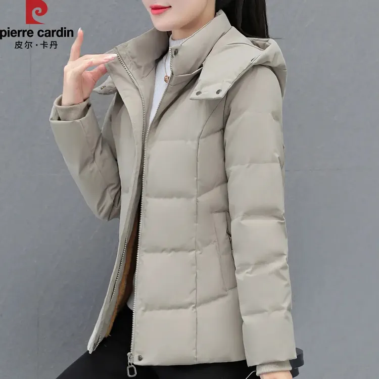 皮尔卡丹短款羽绒服女款2025冬季新款爆款小个子冬装保暖修身外套