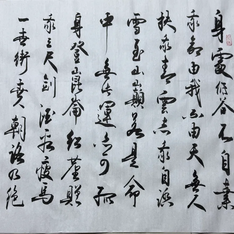 青云志书法作品180×70cm宣纸无装裱手写挂画