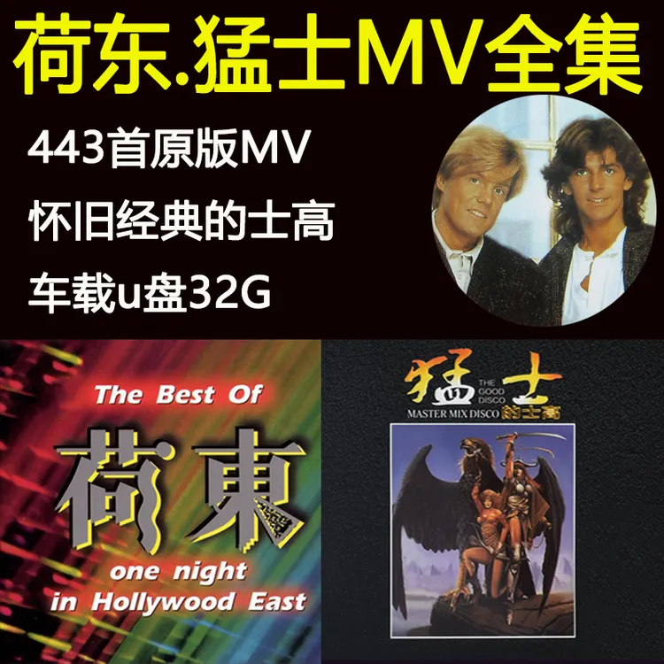 荷东猛士野狼王经典的士高全集mv歌曲怀旧劲爆舞曲dj汽车载u盘MP4