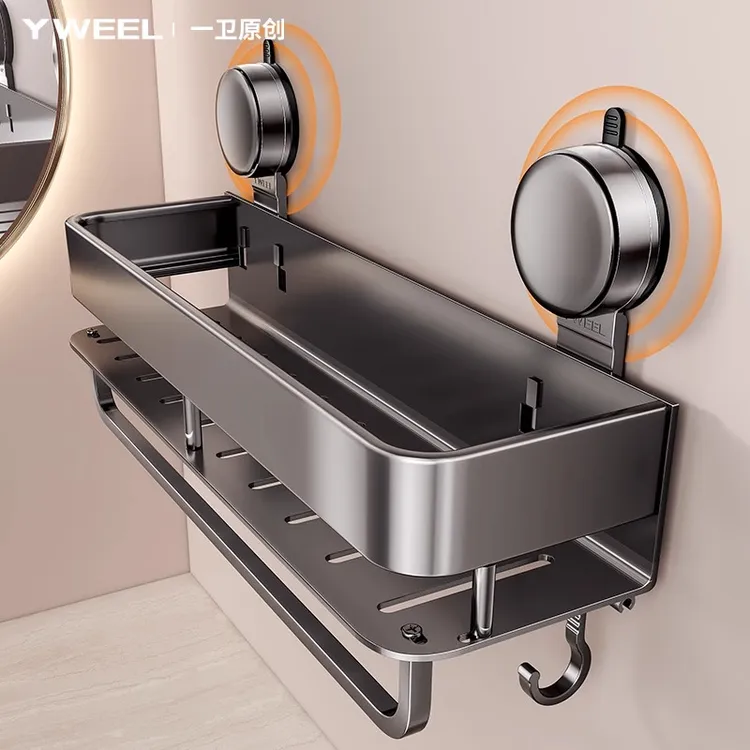 吸盘置物架卫生间免打孔洗漱台壁挂浴室洗手洗澡间厕所墙上收纳架