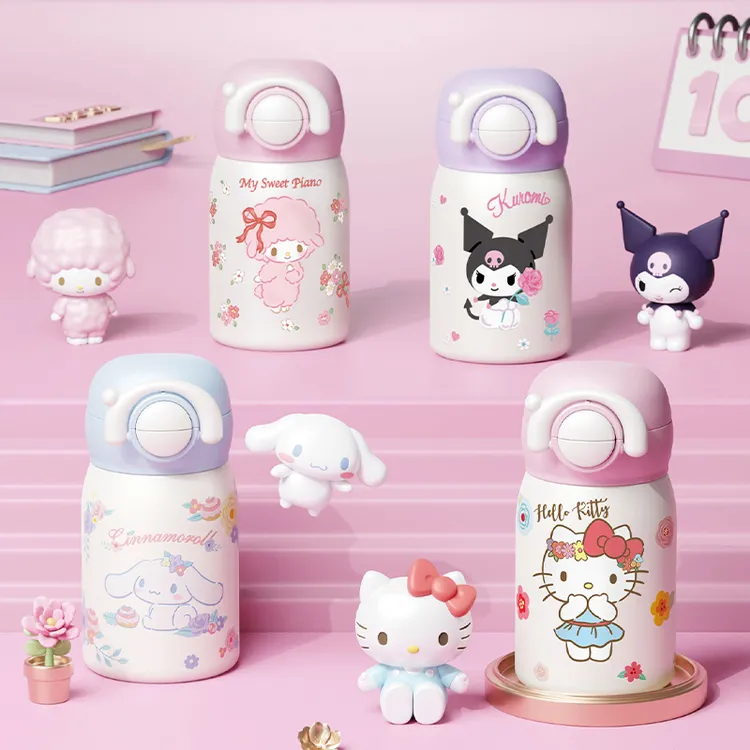 Hellokitty儿童保温杯女生口袋杯便携幼儿园吸管杯学生便携迷你杯