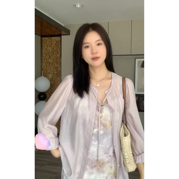 紫/罗兰吊带裙+开衫套装2025年夏季新款两件套时尚套装女温柔气质