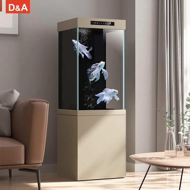 D&A/德克【智能-边几缸】 立式鱼缸一体式成品缸 背溢流底滤 水族箱