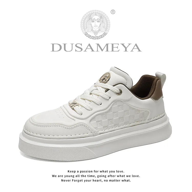 DUSAMEYA/杜莎米娅秋季新款干净感痞帅男鞋 时尚百搭厚底休闲潮鞋