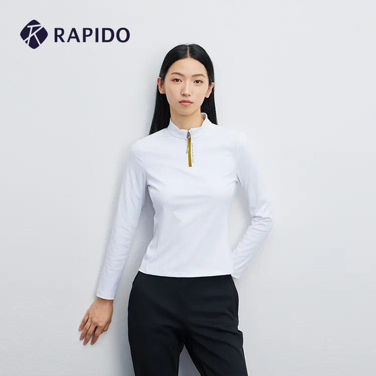 RAPIDO雳霹道2025年早秋女士运动休闲半拉链圆领套头衫CP5741L01