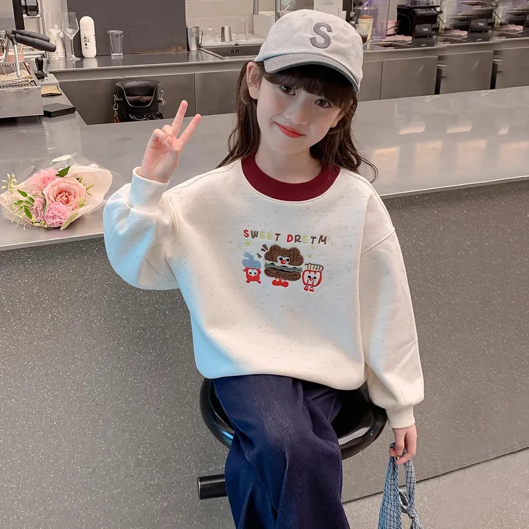 女童春秋卫衣2025新款秋装洋气小女孩秋季卡通衣服儿童网红上衣潮