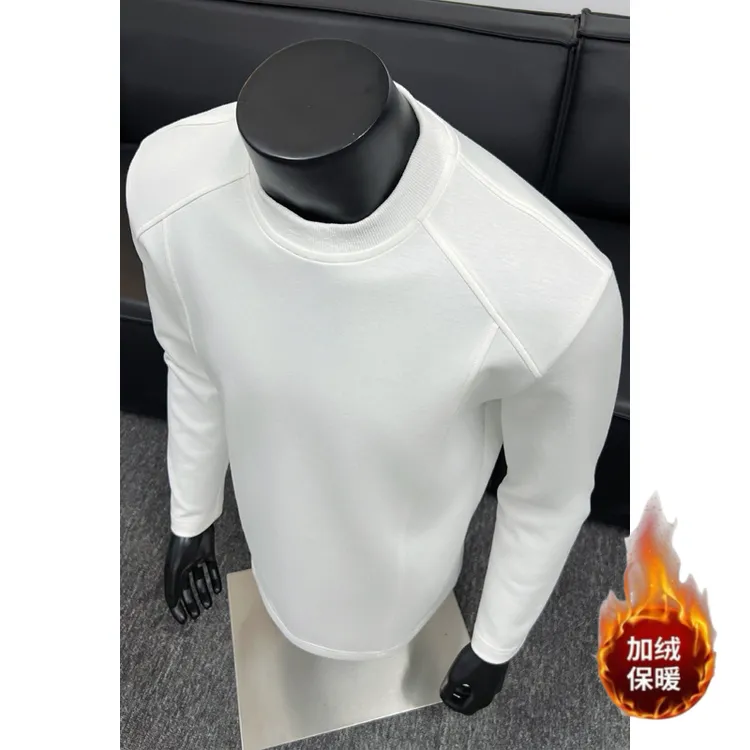 美式解构拼接长袖t恤上衣秋季休闲宽松百搭潮流圆领套头男士卫衣