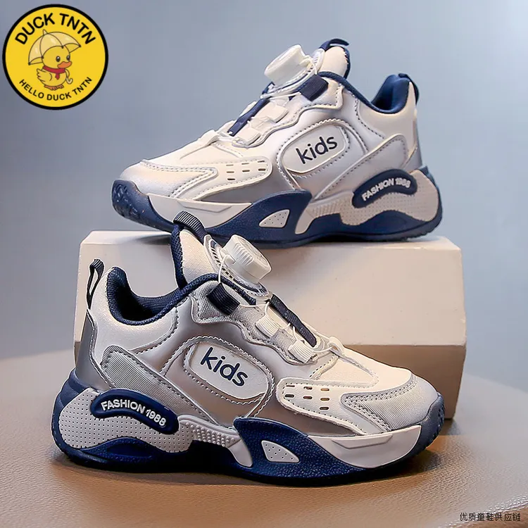 小黄鸭甜甜2025秋季学生板鞋儿童老爹鞋休闲运动鞋户外网面鞋中大