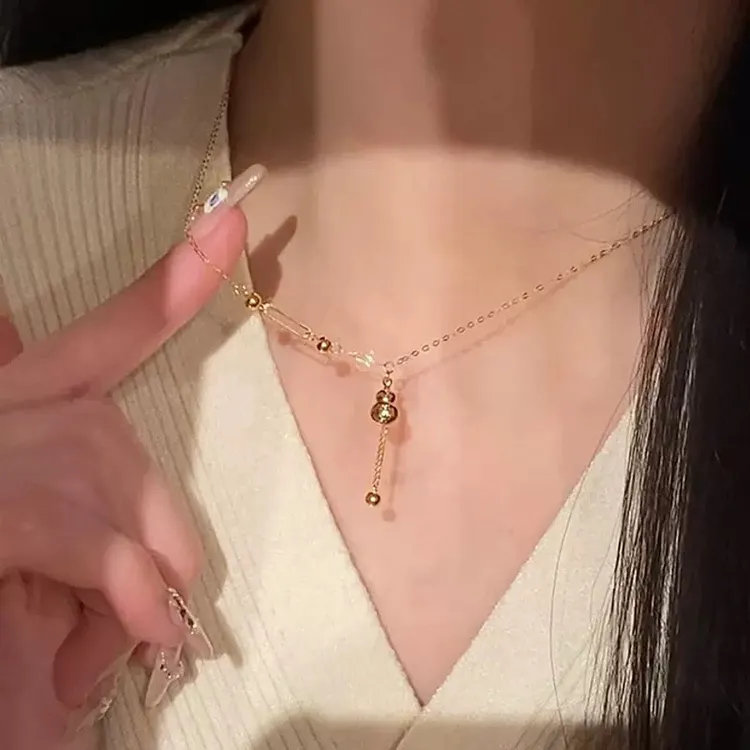 钛钢项链 （永不掉色）新中式葫芦福韵生财项链轻奢小众气质锁骨链