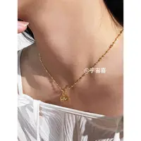 铜合金项链 I1-247【满天星金色葫芦碎闪项链】