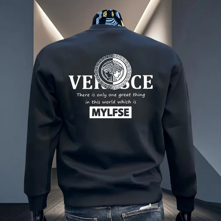 新款长袖T恤男士卫衣秋冬休闲圆领宽松透气百搭体恤薄款加绒卫衣