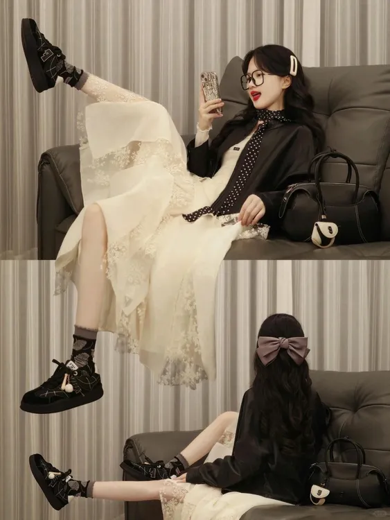 秋季穿搭一整套女2025新款巨好看气质显瘦皮衣外套蕾丝半身裙套装