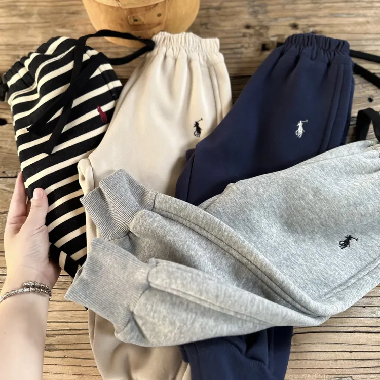 儿童长裤春秋新款韩版刷毛男女童休闲裤卫裤束脚裤宝宝秋冬裤子