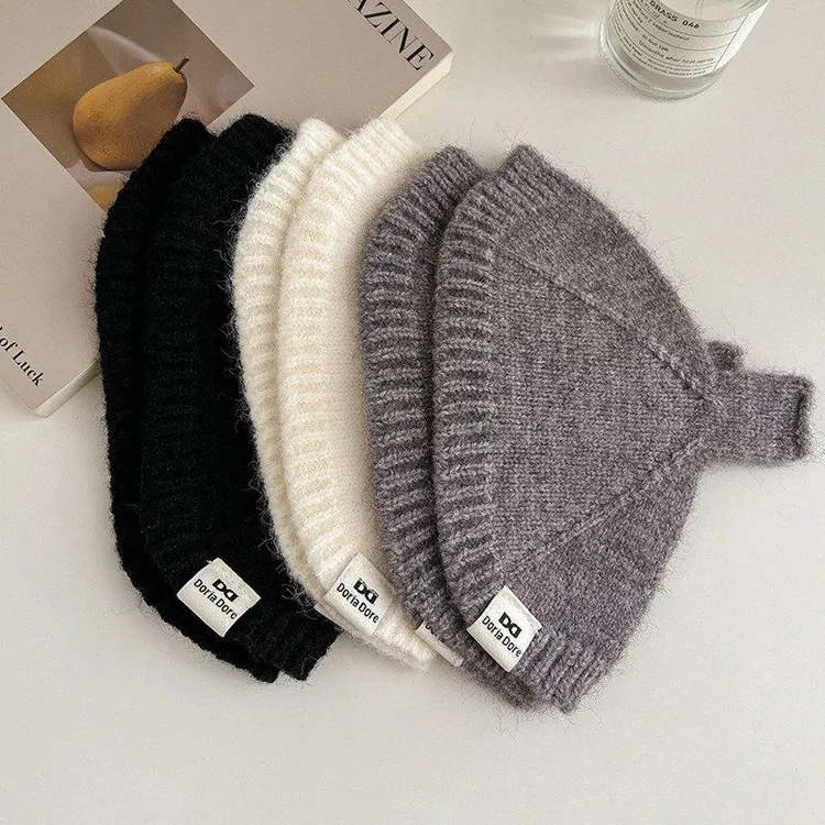 手套时尚针织骑行纯色保暖半指办公写字贝壳新款韩版百搭女冬季