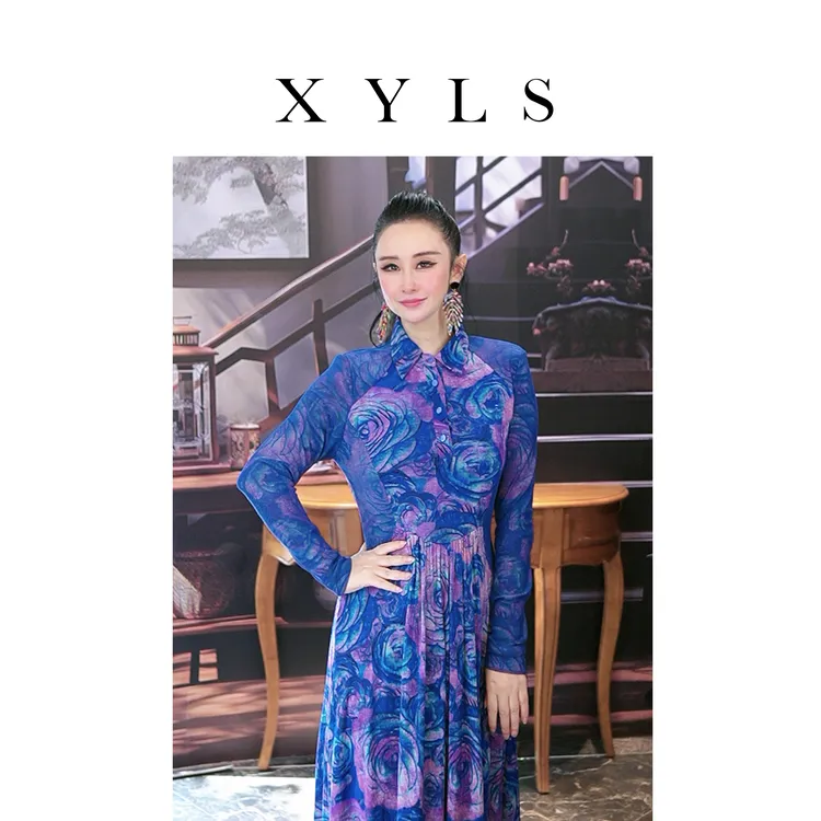 女装连衣裙弹力印花T006872