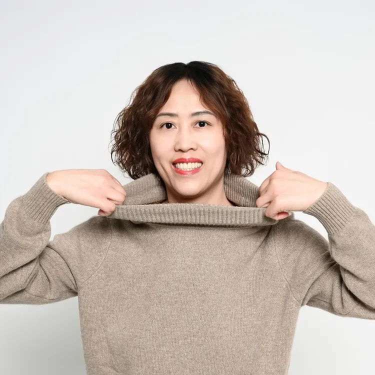 〔群意毛衣〕100分抗起球山羊绒七针双股加厚高翻领特级山羊绒毛衣