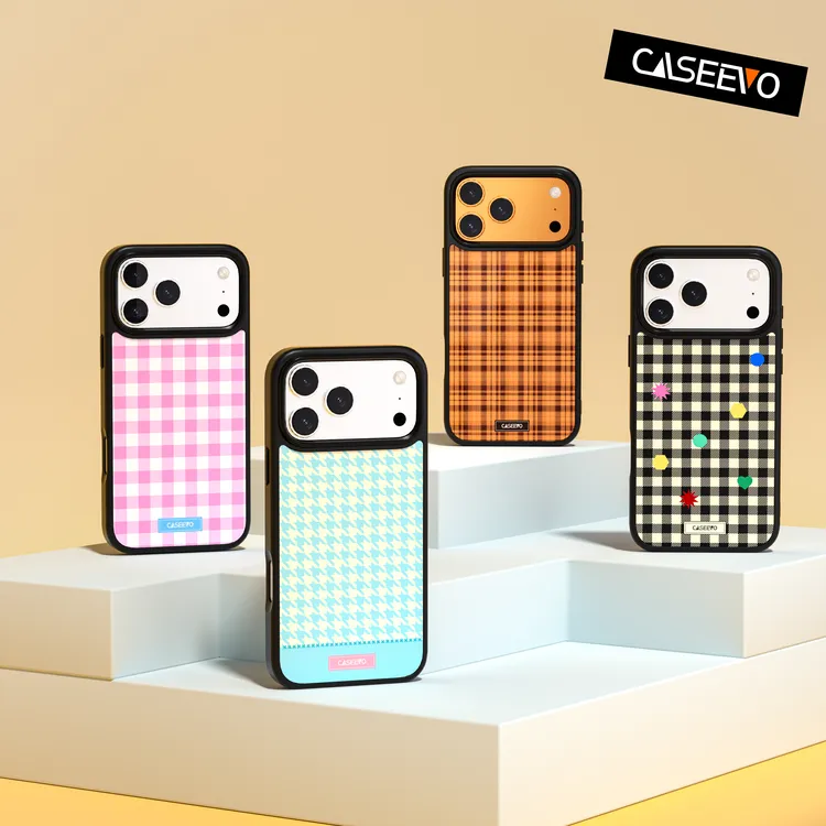 CaseEvo格子纹磁吸一体壳潮牌手机壳适用iPhone17/16/15/14