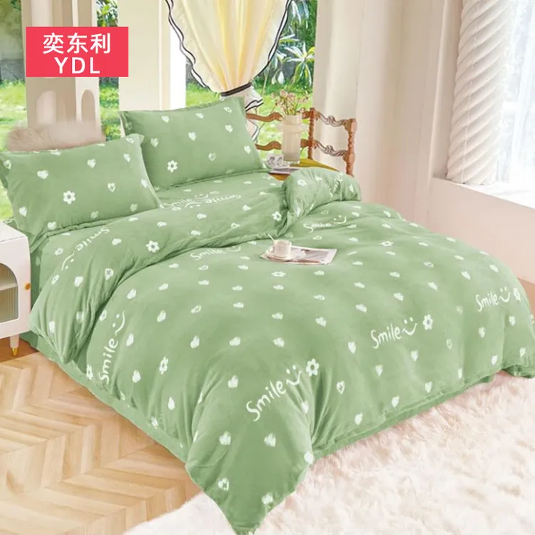 牛奶绒被套单件冬天毛绒双面加厚珊瑚绒法兰绒防静电单人加绒被罩