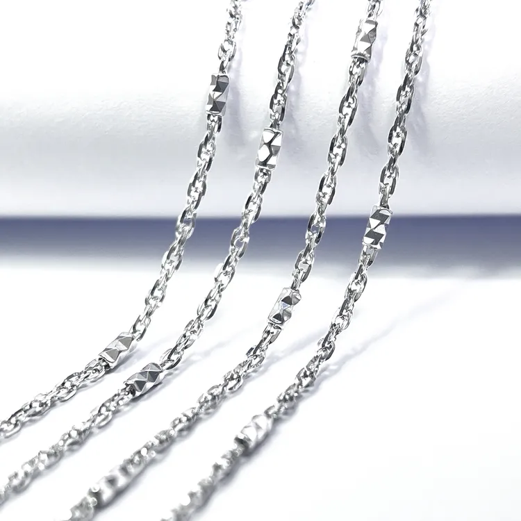 铂金Pt950项链 水波链间竹节项链 单项链 多样性仅发其一