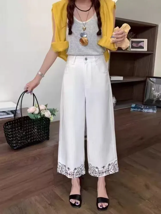 老钱风9分阔腿裤