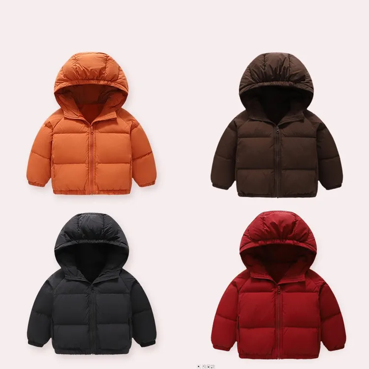 【三防连帽羽绒服】婴儿童羽绒服男女宝秋冬外套厚款白鸭绒