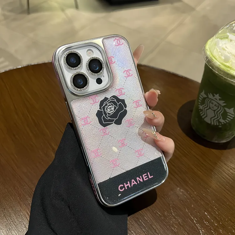 镭射小香风适用苹果16promax手机壳15pro滴胶轻奢14/13高级感防摔