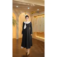 【王超越专属】-698连衣裙纯欲风时尚高腰轻奢秋冬长裙法式DMG1233