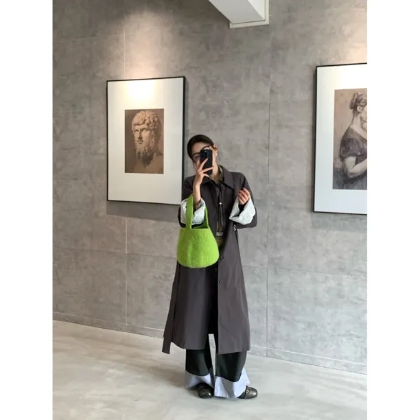 【赵小小&伦敦艺术生】7233 超推荐韩剧女主感设计袖边通勤风衣外套