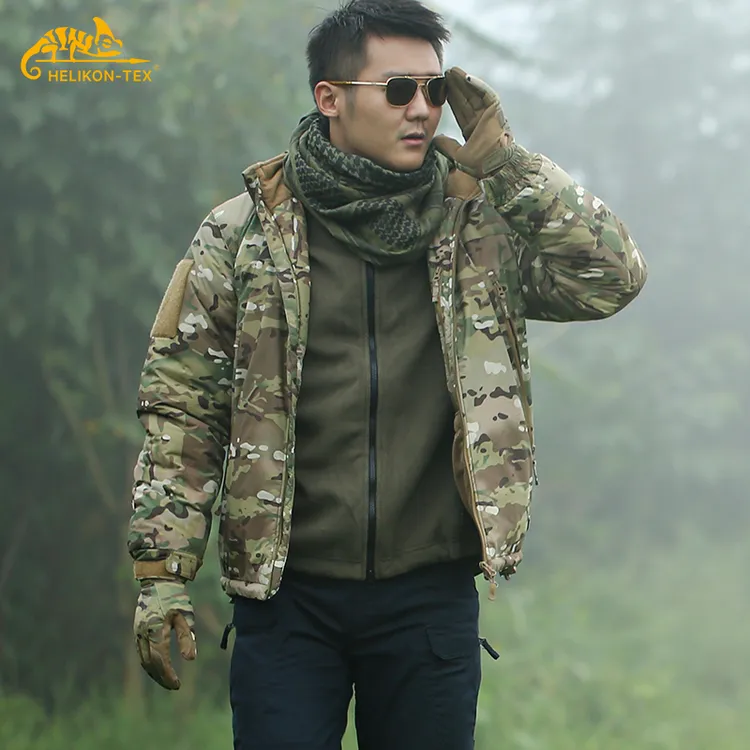 赫利肯L7户外登山服防风C棉保暖服防寒L7迷彩加厚冬季棉服短款
